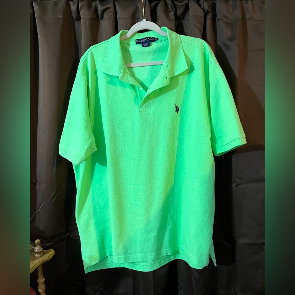 US Polo Assn., Size XXL, lime green, 100% cotton